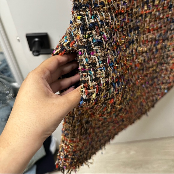 Red Dress Boutique Tweed Collared Dress With Removable Rhinestone Bow - Picture 4 of 8